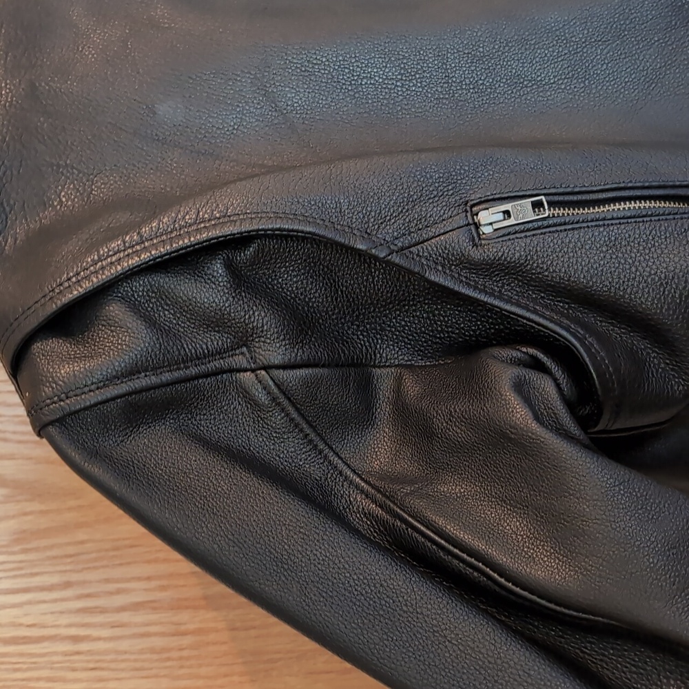 Motorcycle leather black women's jacket size XL - Picture 12 of 16